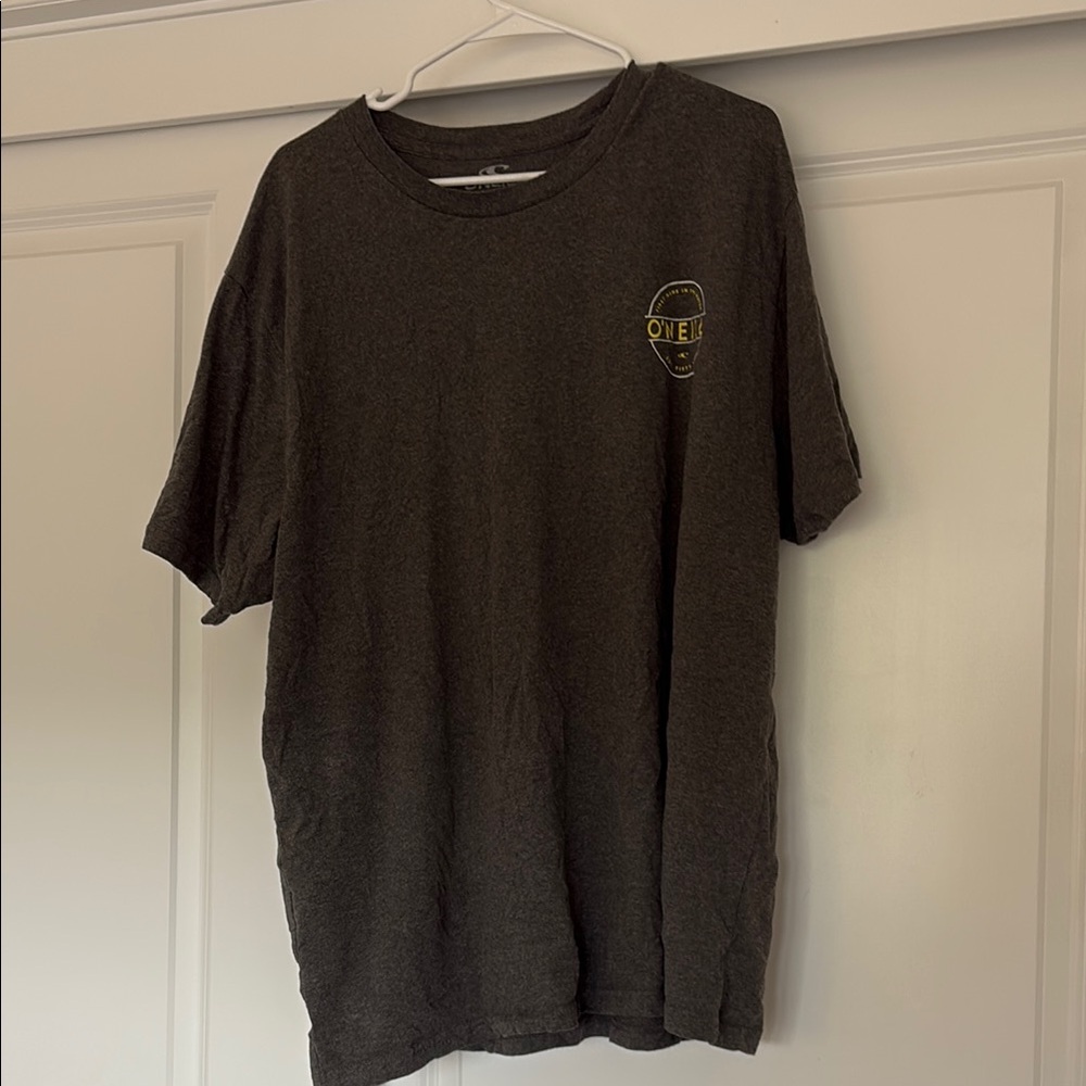 O'Neill Dark Gray Short Sleeve Tee with Yellow Logo